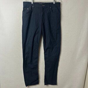 BRAX Pants Feel Good Cooper Fancy Men’s 34 x 33 Navy Blue 5-Pocket Stretch Chino